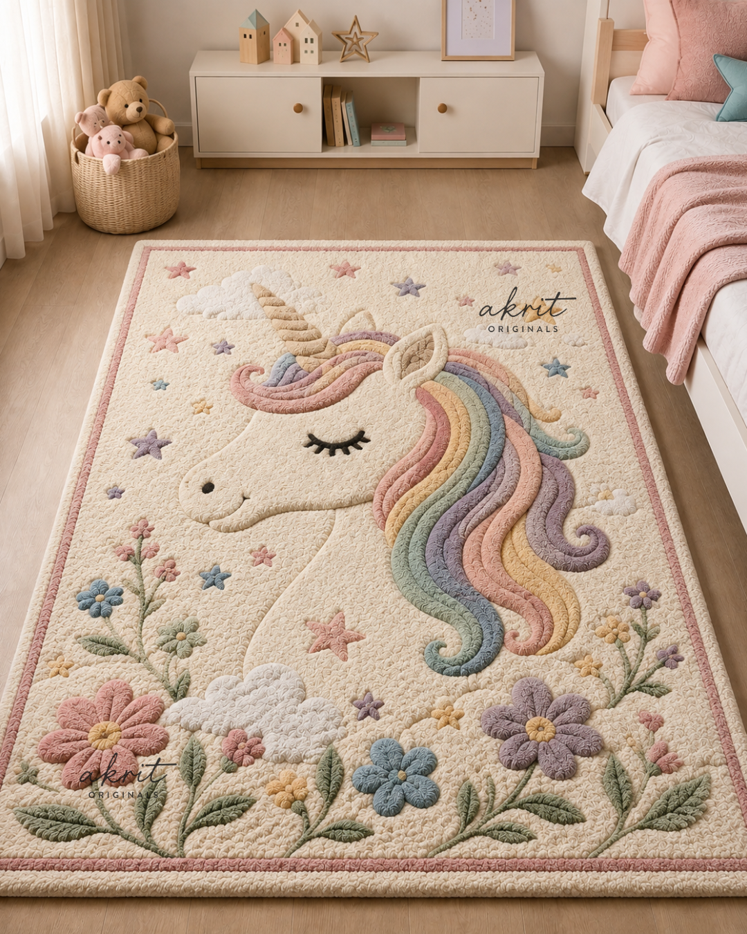 Hand-tufted Unicorn Rug | Playroom | Kids Room |