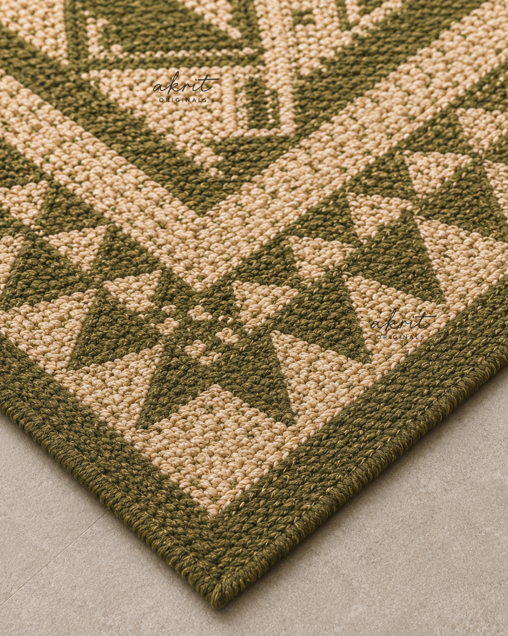 Handmade Flat Weave Jute Dhurrie | Custom Size |