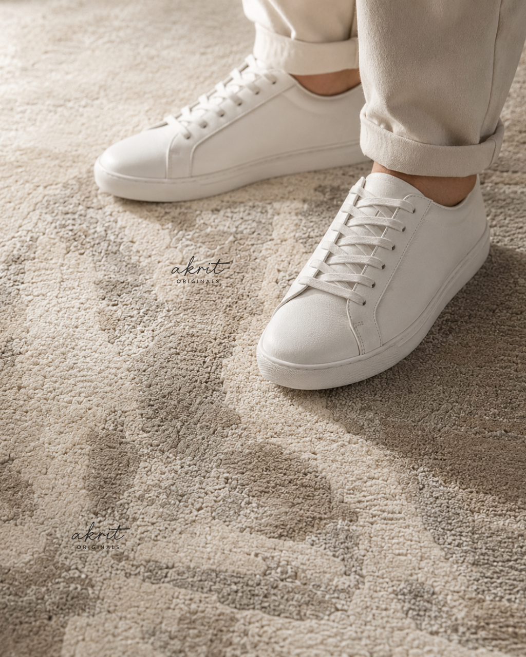 Hand Tufted Wool & Viscose Rug | Japandi Abstract Neutral Area Carpet