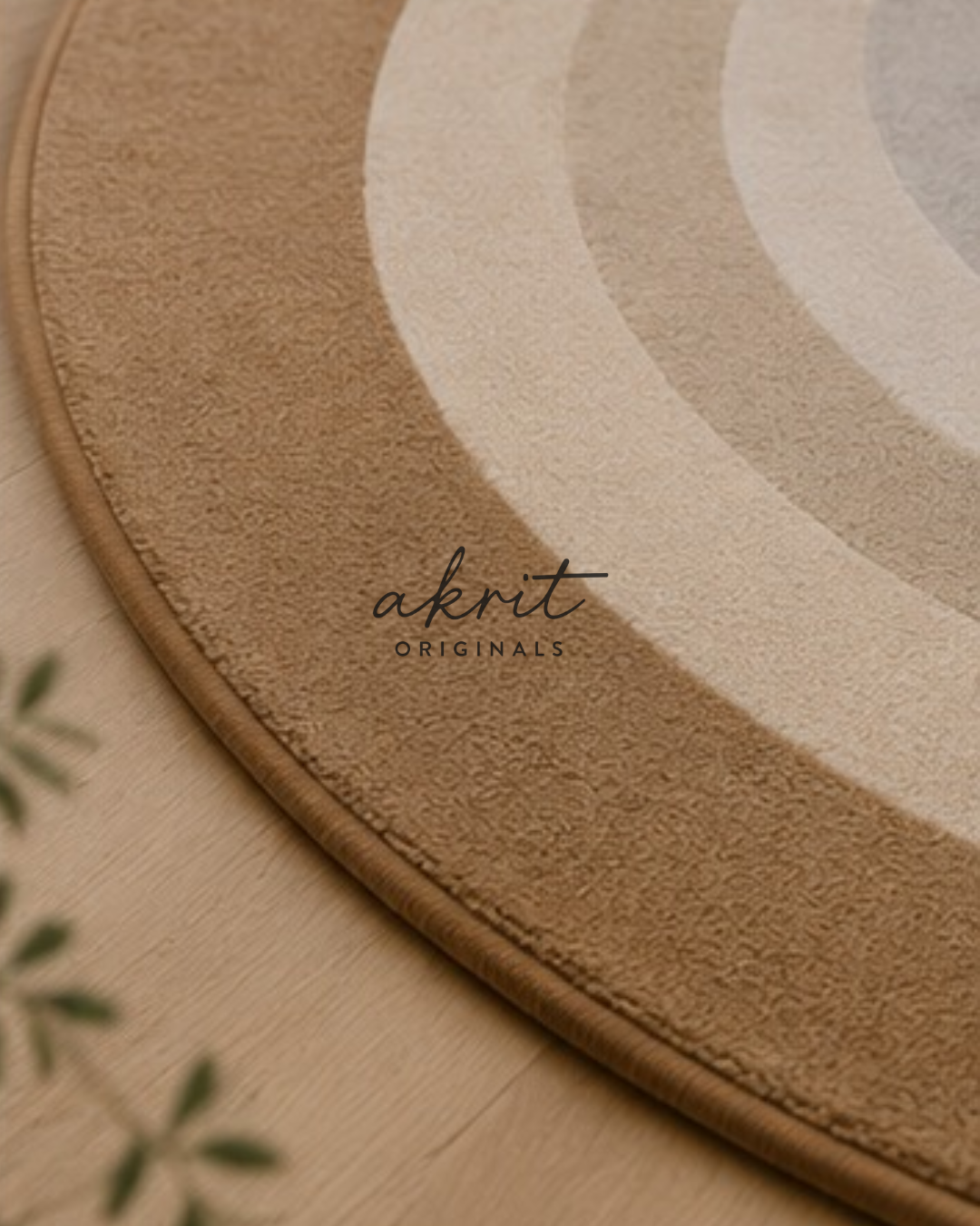 Hand Tufted Wool Round Rug | Modern Neutral Circle Carpet | Scandinavian Area Rug | Minimalist Living Room