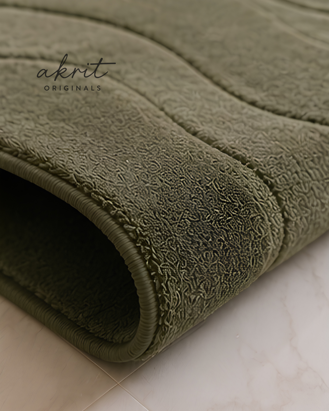 Green Hand Tufted Wool Rug | Modern Abstract Area Carpet | Luxury Minimalist |