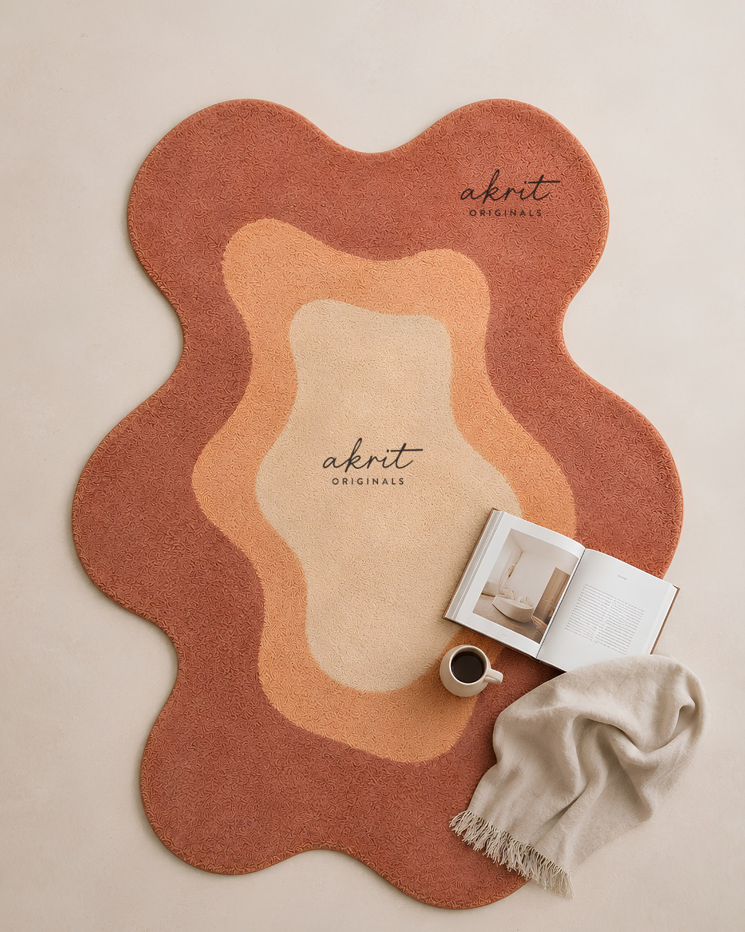 Handmade Wool Rug | Abstract Hand Tufted Carpet | Modern Luxury Home Decor | Custom Size |