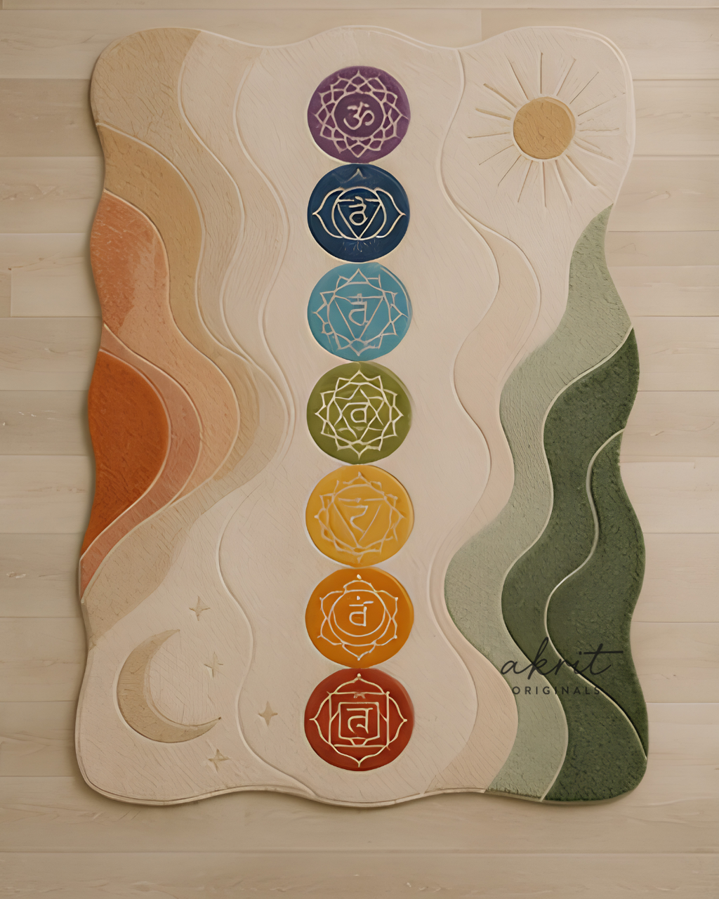 7 Chakra Handmade Wool Rug