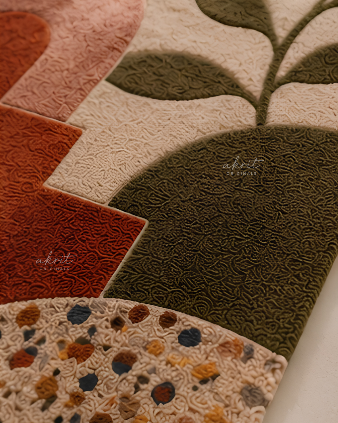 Handmade Indian Architecture and Contemporary Design Wall Hanging | Wool