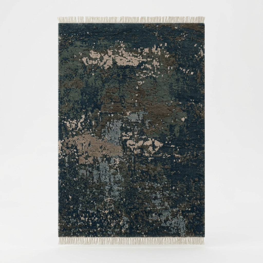 Wool Bamboo Silk Handwoven Rug – Soft Luxe Textured Finish (2x3 ft)